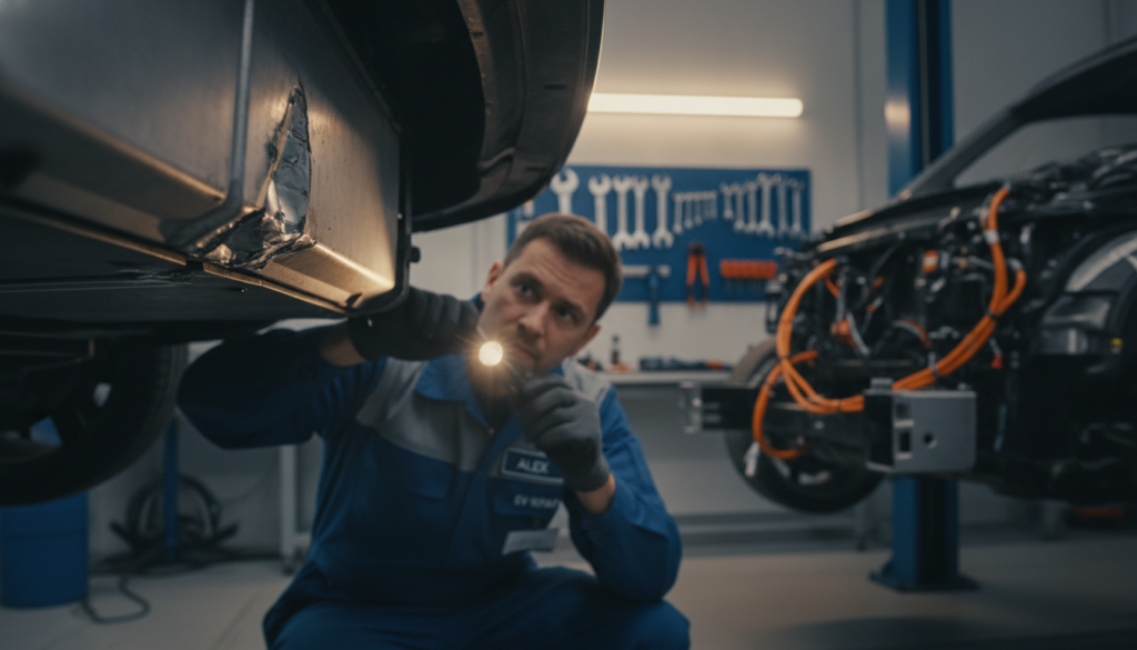 Batterie Unterbodenschaden Elektroauto