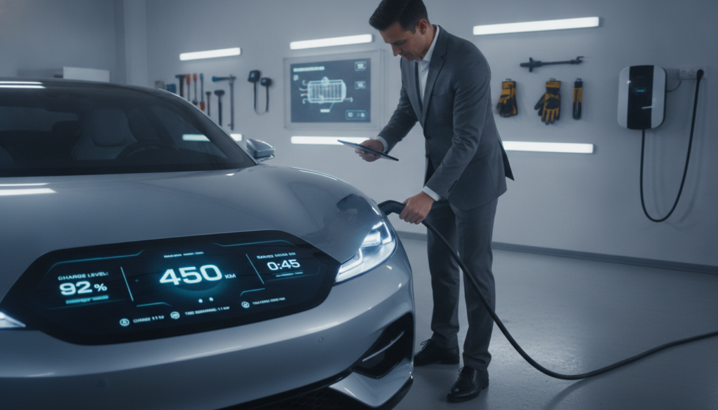 Batterie und Ladeeinstellungen am Fahrzeug prüfen