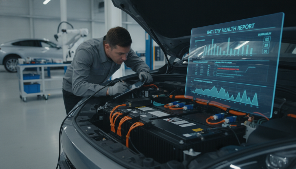 Bewertung von Elektroauto und Akku