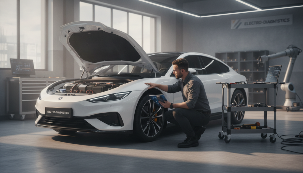 Diagnose in der Werkstatt für Elektroautos