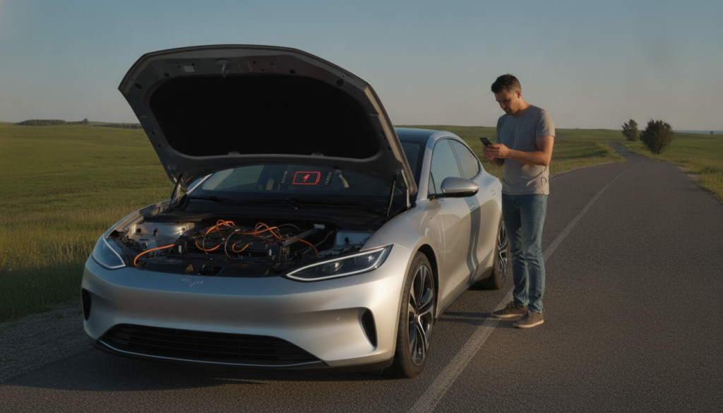 Elektroauto Panne und Batterie leer