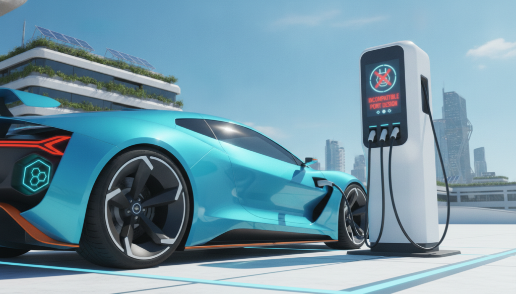 Elektroauto lädt nur an bestimmten Ladesäulen