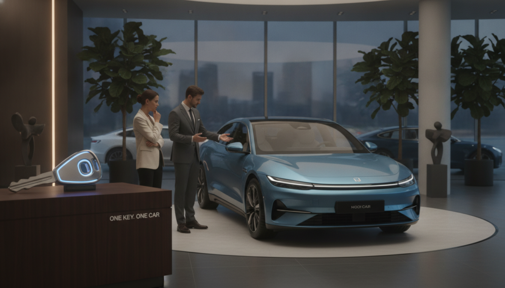 Elektroauto mit nur einem Schlüssel verkaufen