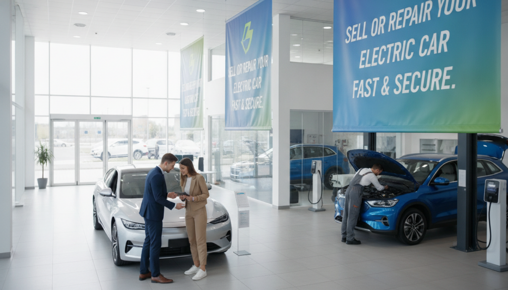 Elektroauto verkaufen oder reparieren