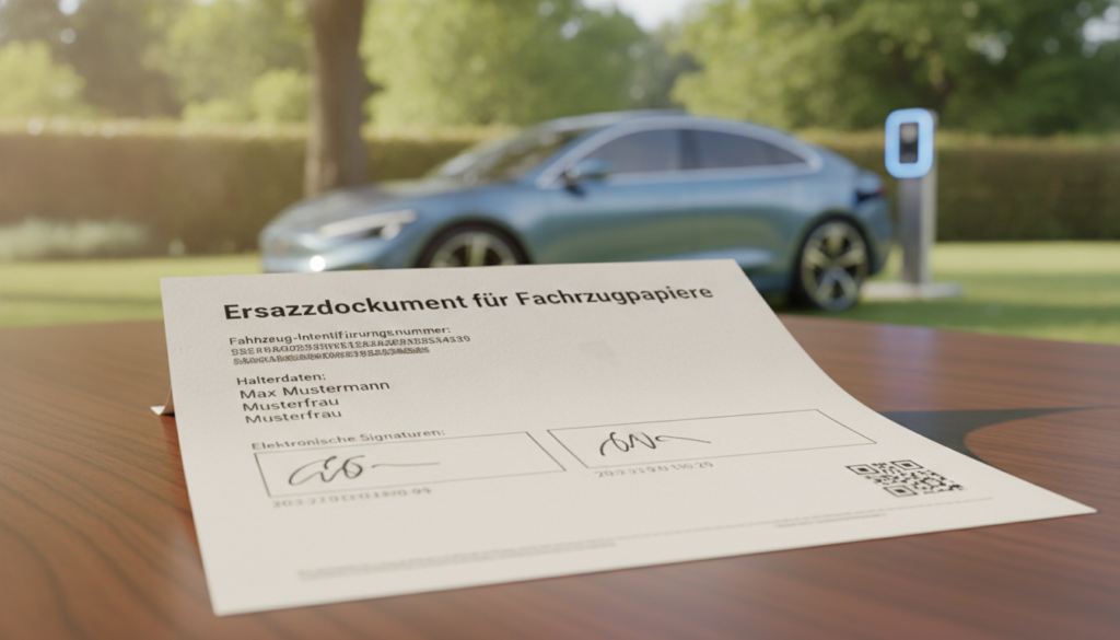 Fahrzeugschein verloren Elektroauto verkaufen