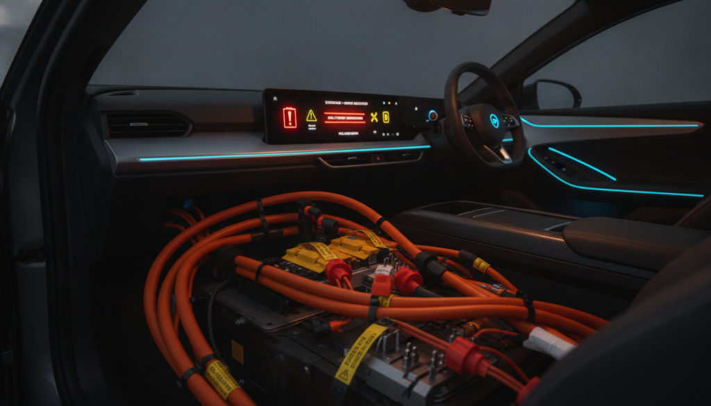 Hochvoltsystem im Elektroauto bei deaktivierter Batterie