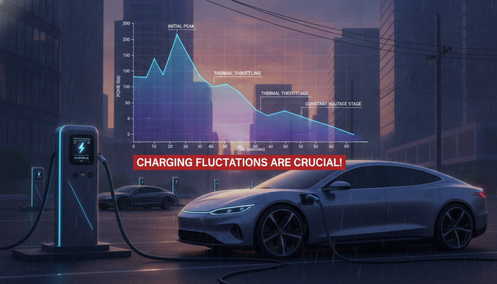 Ladeleistung schwankt Elektroauto