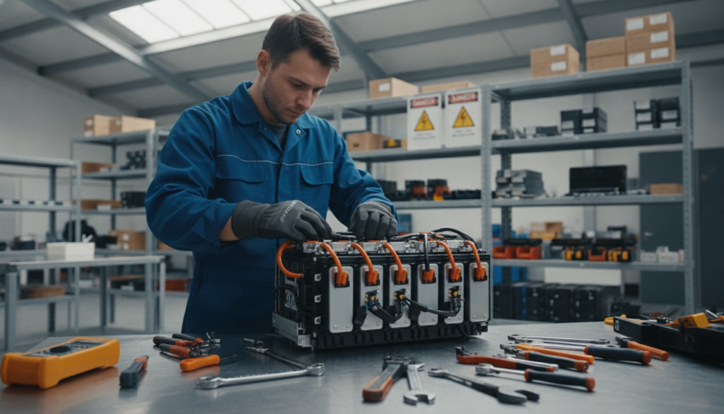 Reparatur am Batteriesystem