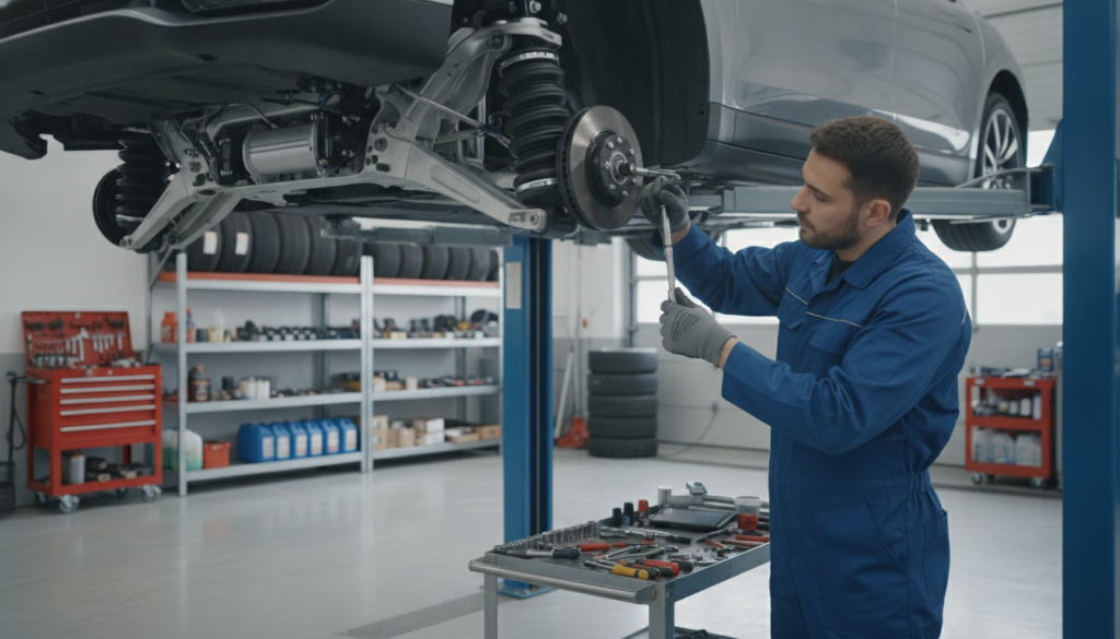 Reparatur der Luftfederung beim Elektroauto