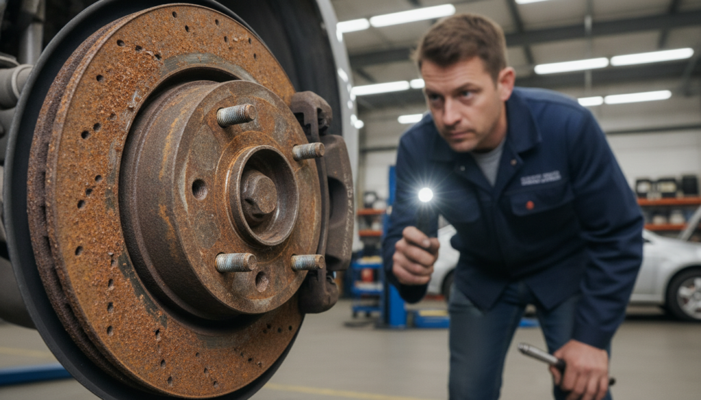 Sicherheit und Hauptuntersuchung bei rostigen Bremsen