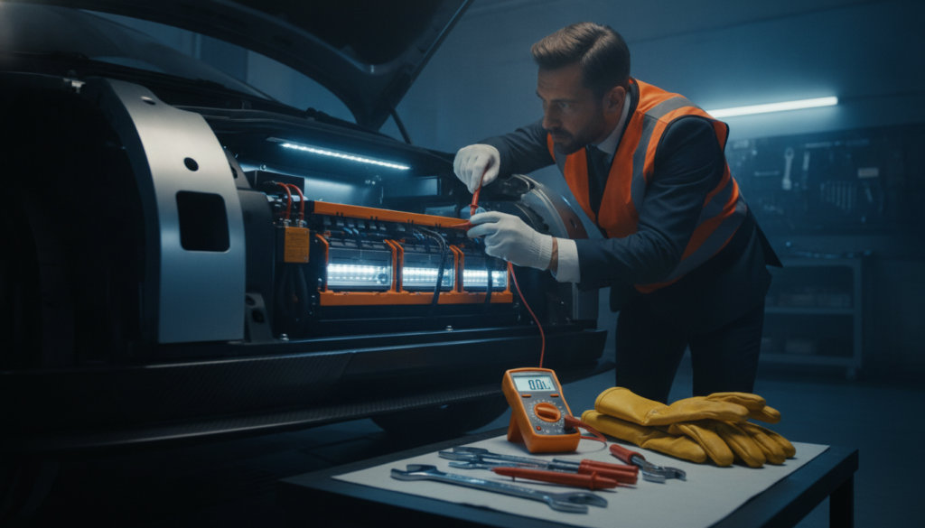 Spannungsfreiheit beim Elektroauto sicher prüfen