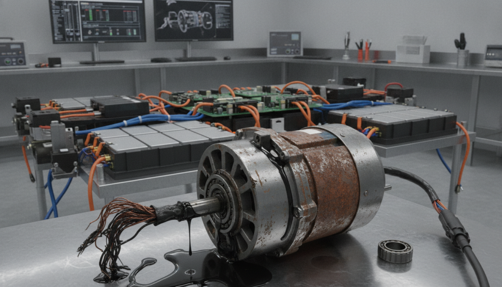 Typische Anzeichen defekten Elektromotors im Elektroauto