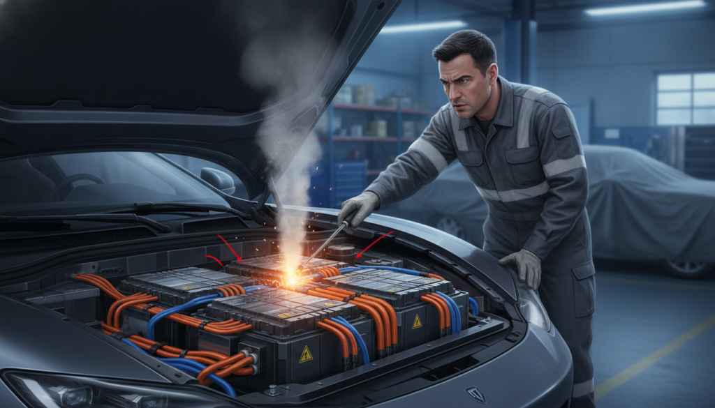 Ursachen für eine ausgelöste Pyrosicherung im Elektroauto
