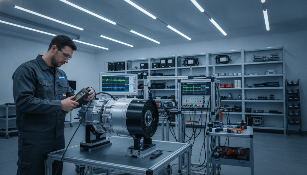 Werkstattprüfung von Motorvibrationen
